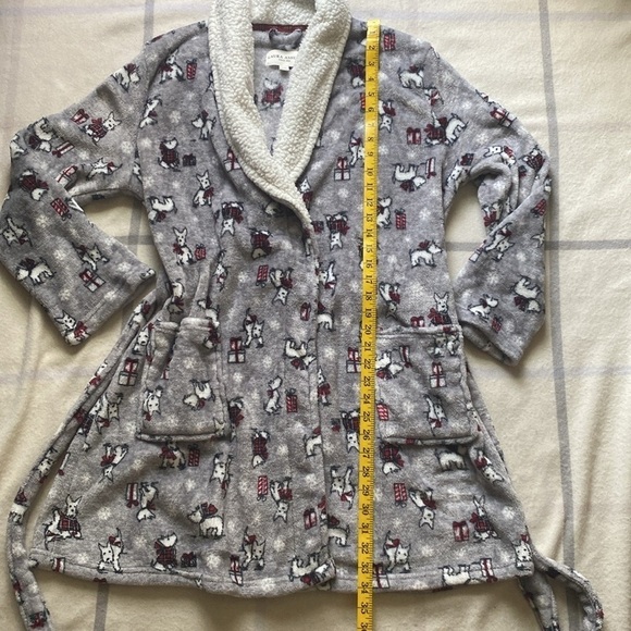 Laura Ashley Cozy Scottie Dog Robe Size L/XL - Picture 9 of 12